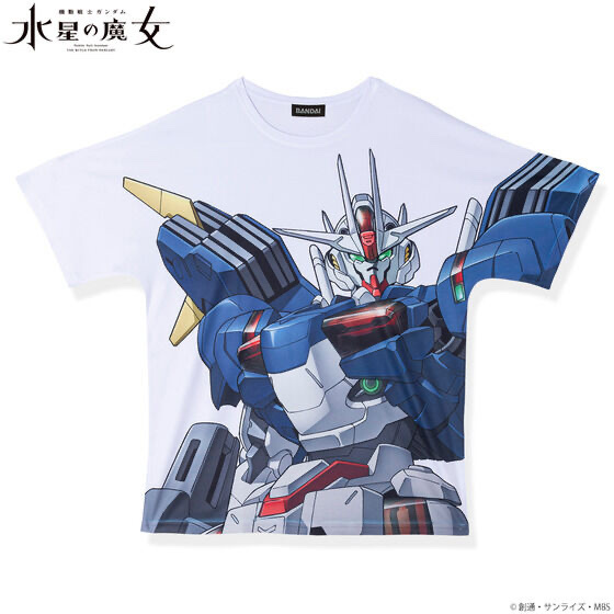 Pbandai 預訂2023/9月 機動戦士ガンダム 水星の魔女 フルパネルTシャツ ガンダム・エアリアル（改修型）Tee