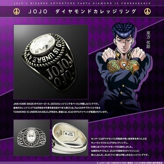 241107 Pbandai 預訂2026/3月 JOJO ダイヤモンドカレッジリング (JAM HOME MADE) 戒指