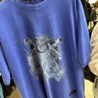 [S] ADLV POKEMON KKOBUGI EVOLUTION PIGMENT SHORT SLEEVE T-SHIRT,BLUE, ADLV23SS-SSPKSQ-BLU (SAV178)