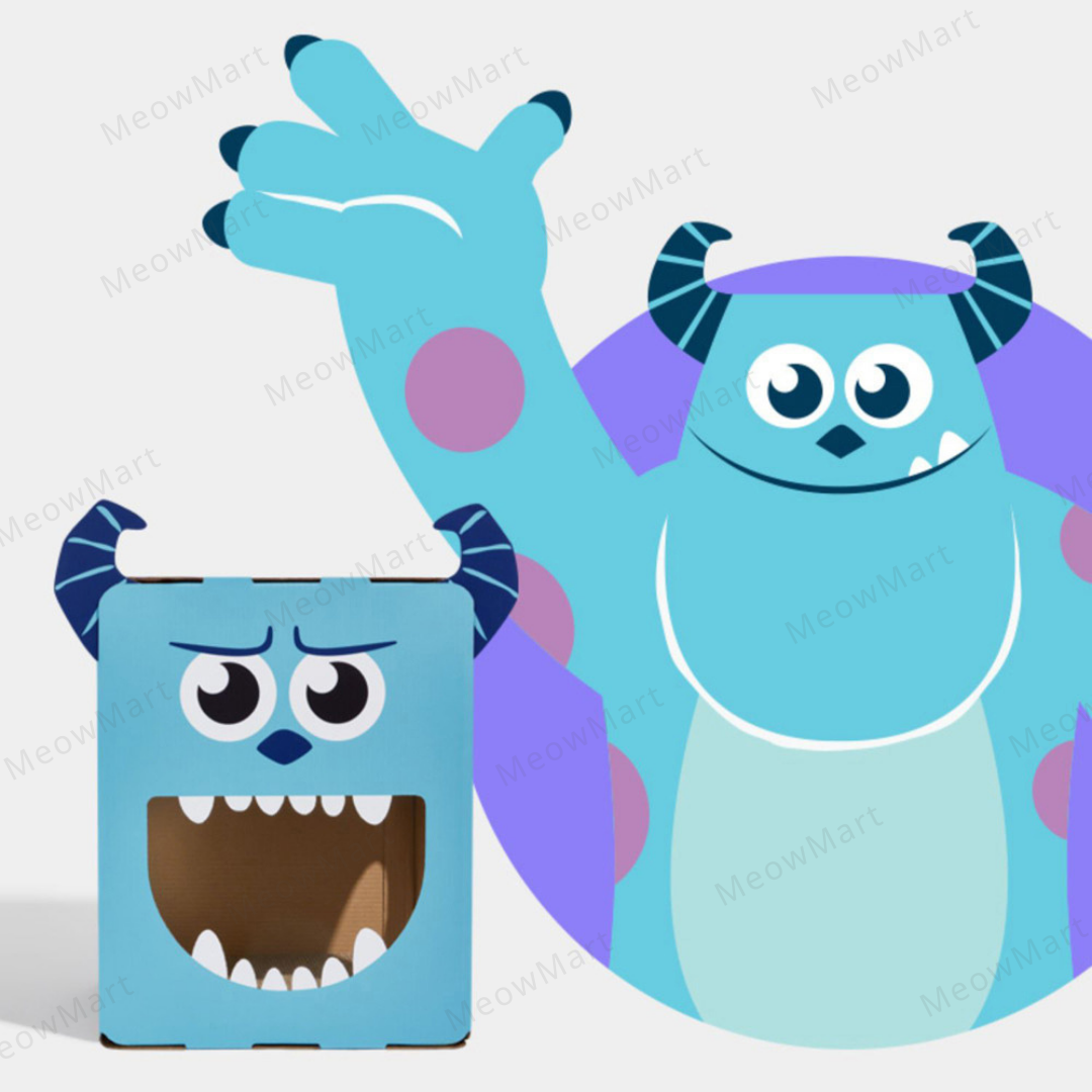 【限定8折】怪獸公司毛毛貓抓板貓屋