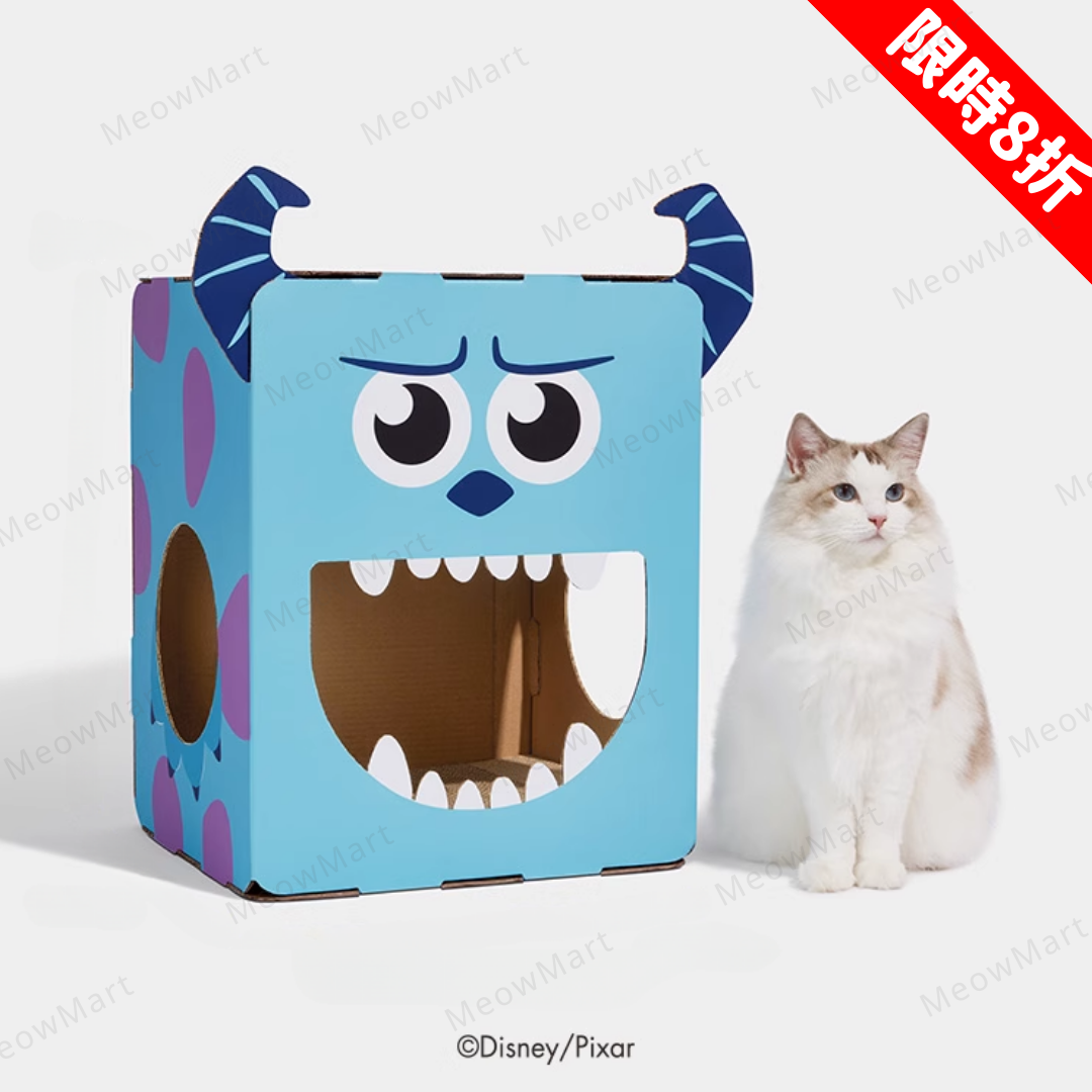 【限定8折】怪獸公司毛毛貓抓板貓屋