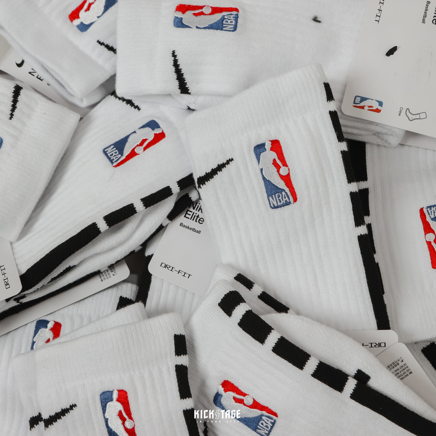 NIKE ELITE SOCKS NBA 刺繡LOGO 籃球襪 菁英襪 抗震緩衝 快速排汗 DRI-FIT 長襪【SX7587-100】