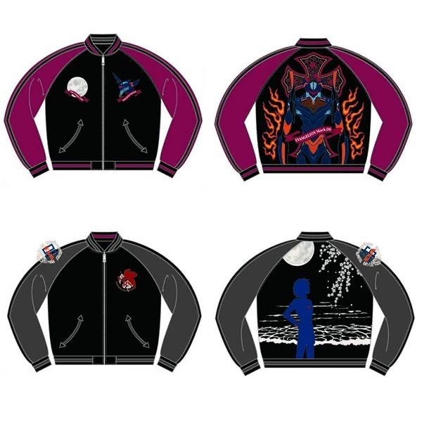 Evastore 預訂2023/10月 EVA×錦 炎とMark.06／桜とカヲル リバーシブルスカジャン 雙面外套