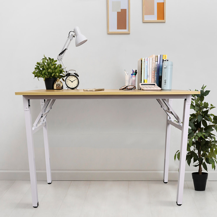 【AOTTO】免組裝寬大折疊木紋書桌-100公分(FT-006)