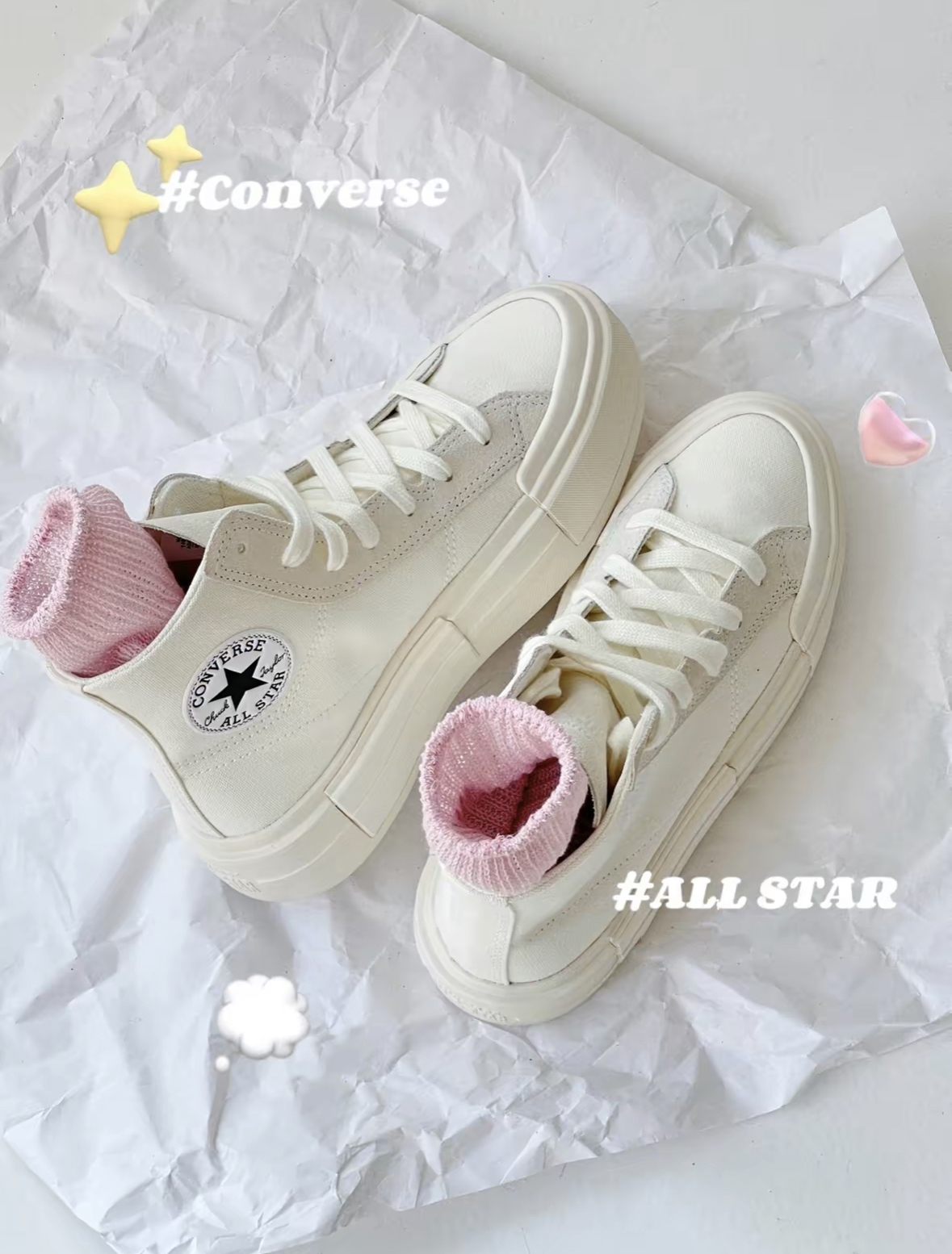 <零碼>Converse Chuck Taylor All Star Cruise HI 解構UU厚底 米白