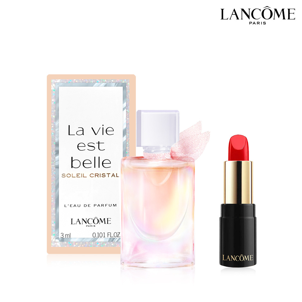 LANCOME 蘭蔻 美好人生香氛唇彩組(淡香水3ml+絕對完美#132 1.6g )