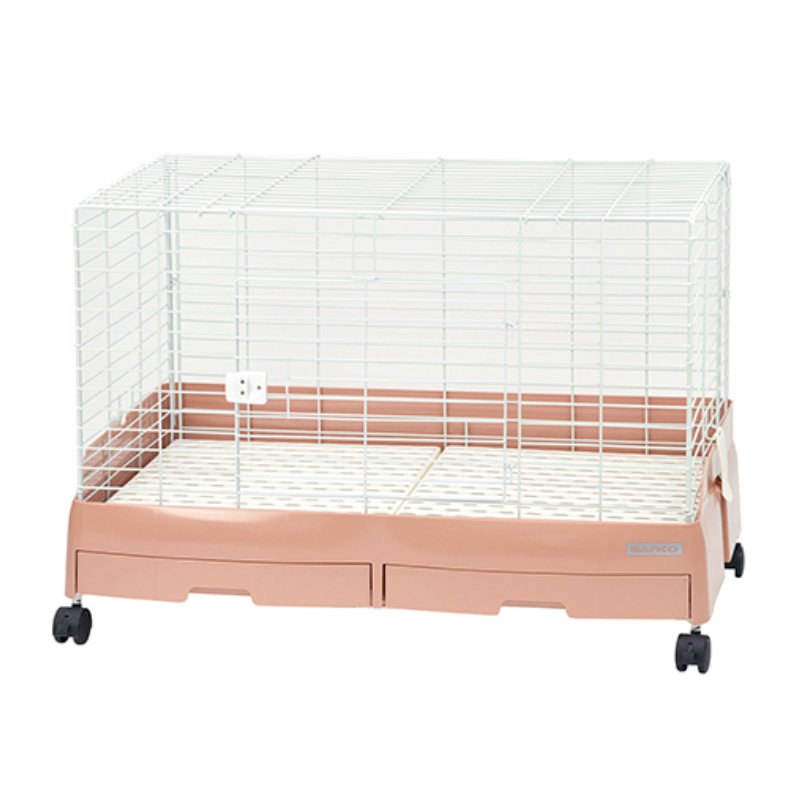 Sanko 兔子雙抽屜籠 - 粉色