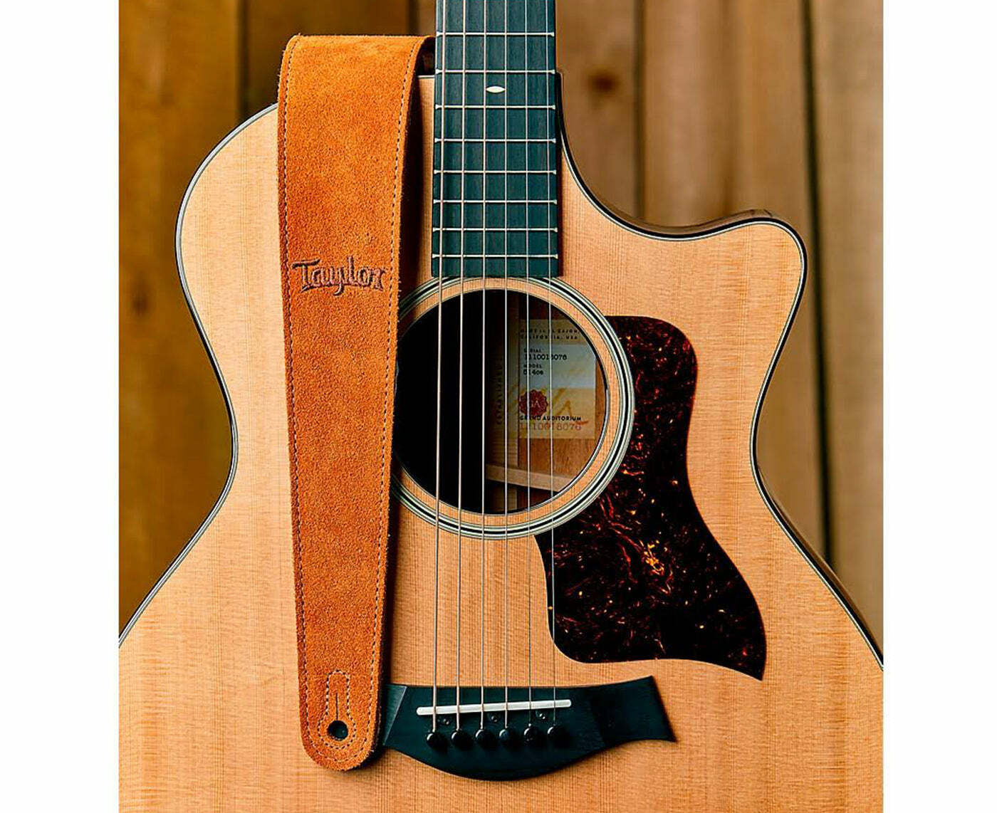 Taylor 背帶 刺繡麂皮吉他背帶 蜂蜜金色 TS Honey TLOP-4402-25