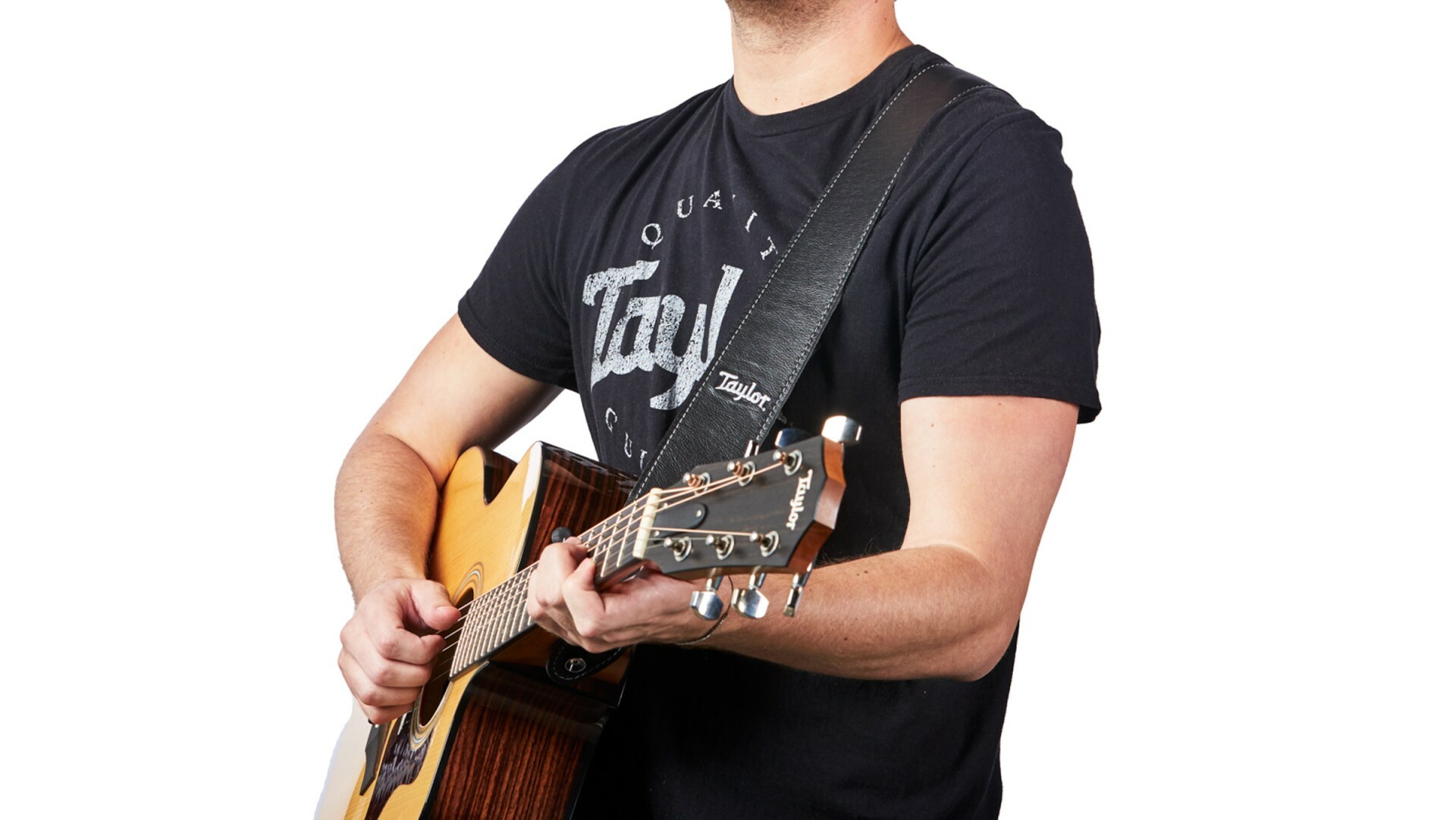 Taylor 背帶 皮革吉他背帶 黑色 TL Black TLOP-4102-25