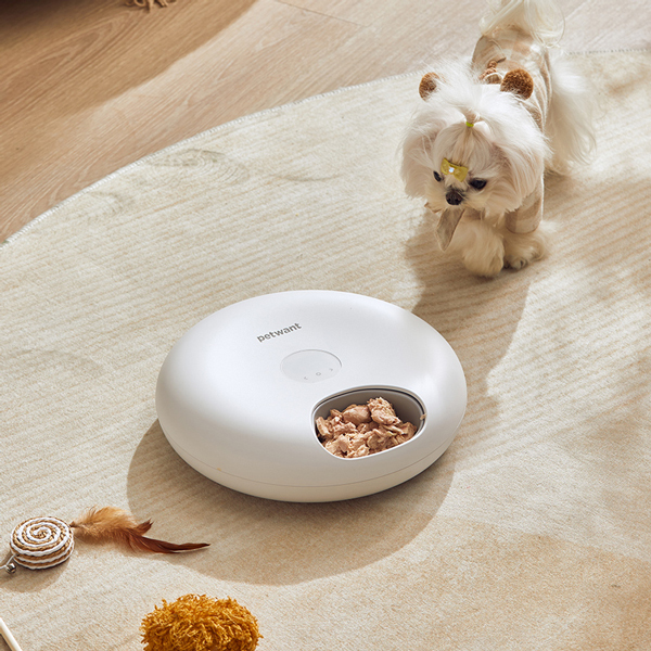 PETWANT 甜甜圈充電式六餐餵食器F13-L