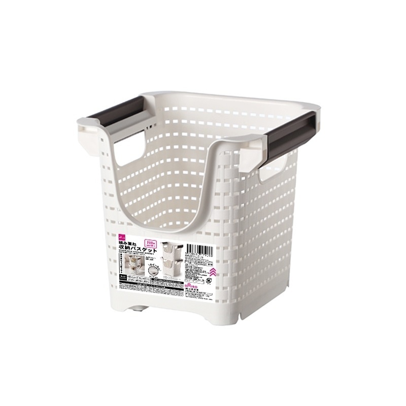 附輪堆疊式收納籃/22.4x21.7x21.5cm