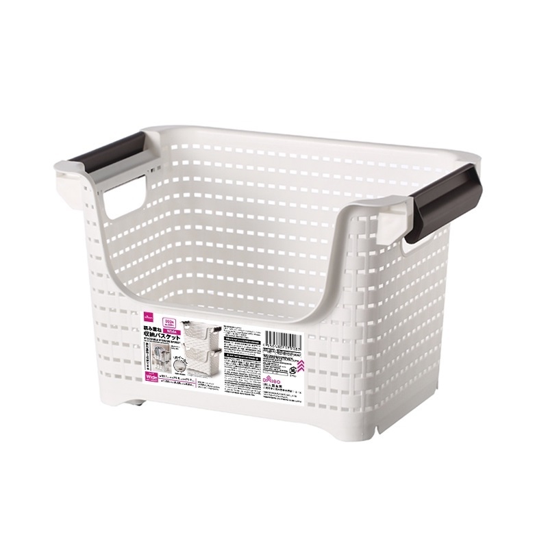 附輪堆疊式收納籃/33.1x21.7x21.5cm