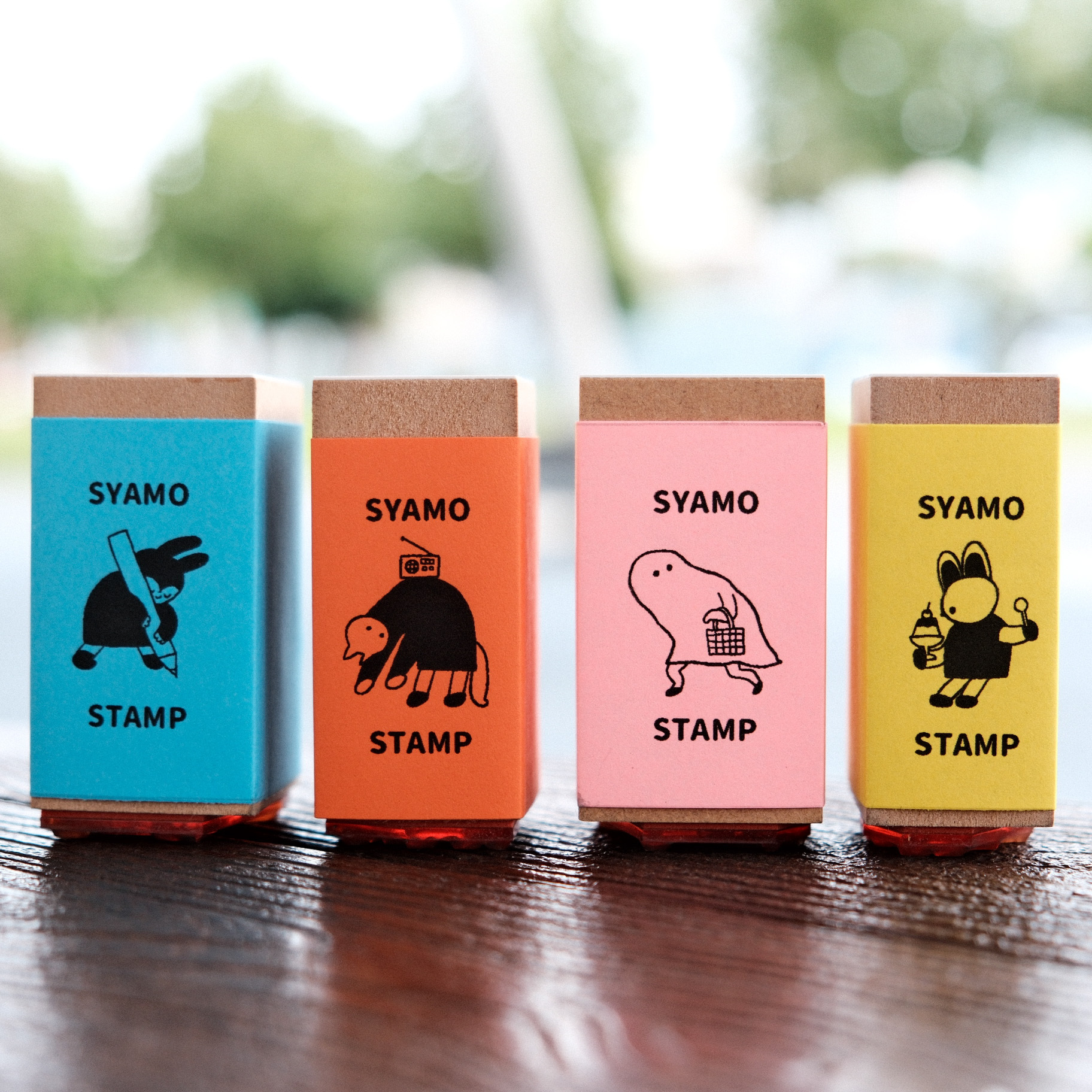 SYAMO Stamp木製長柄印章／四款