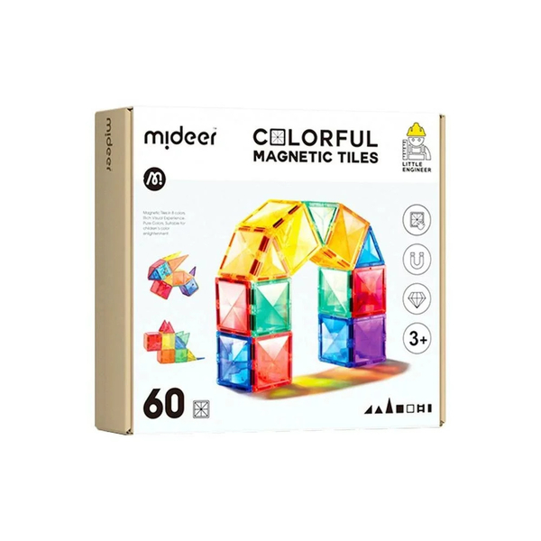 《 MiDeer 》多彩透光磁力片(60片)