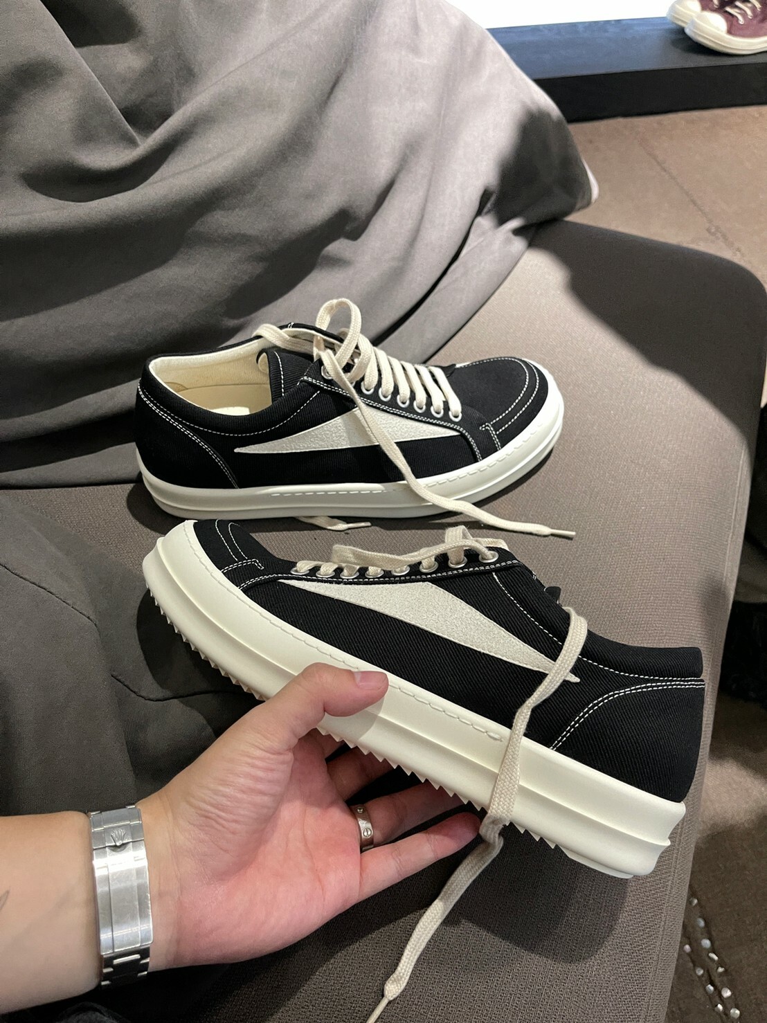 Rick Owens DRKSHDW '' Vans '' Vintage Denim Sneaker