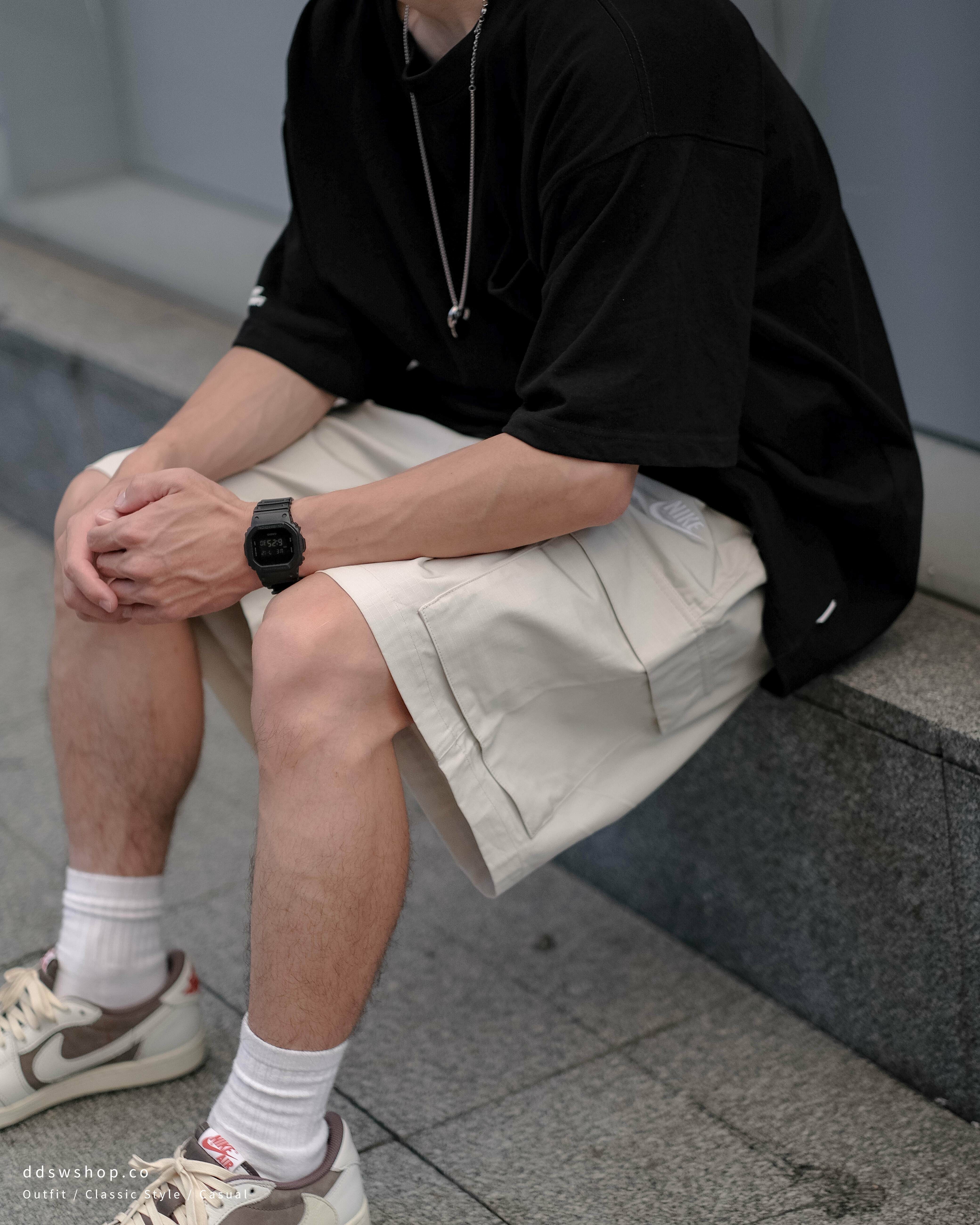 Nike Club Cargo Short 短褲復古工裝抽繩短褲米白色FB1247-104