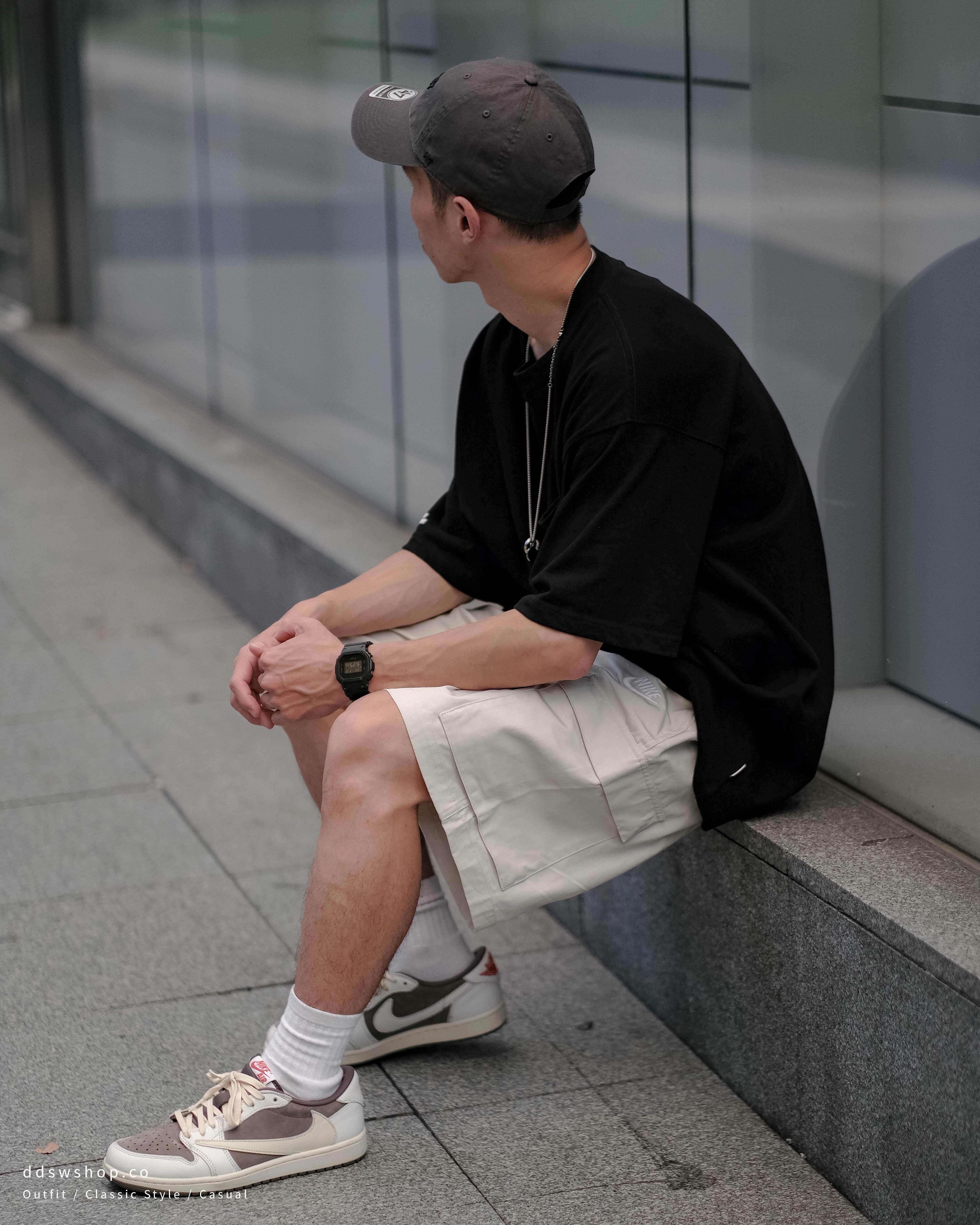 Nike Club Cargo Short 短褲復古工裝抽繩短褲米白色FB1247-104