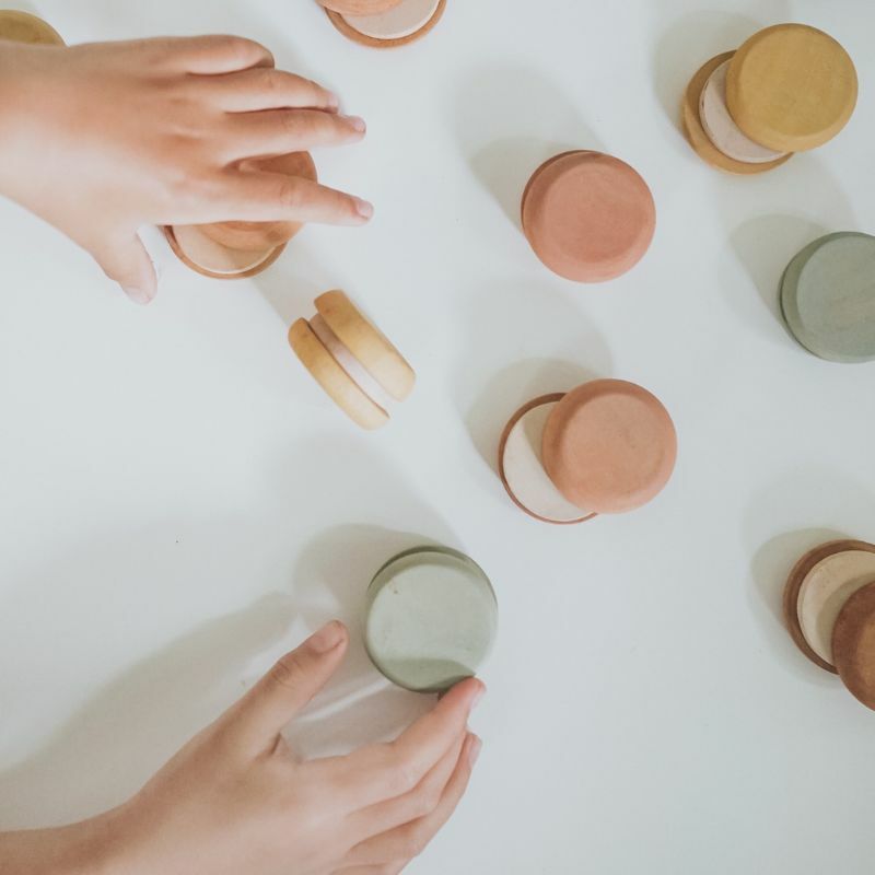 馬卡龍 -４件組 | 回收木玩