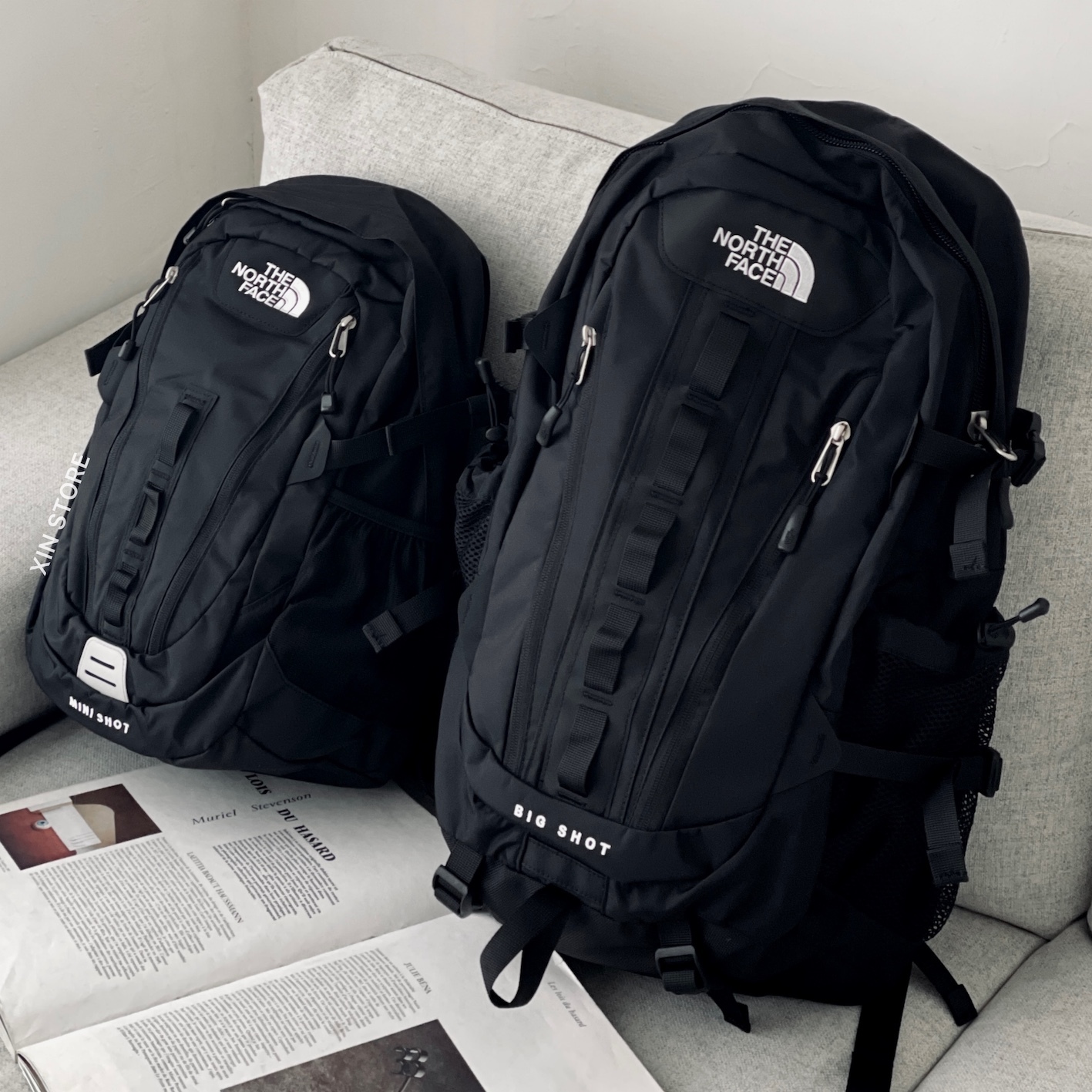 The North Face TNF 北臉Big Mini Shot 多夾層雙肩後背包黑