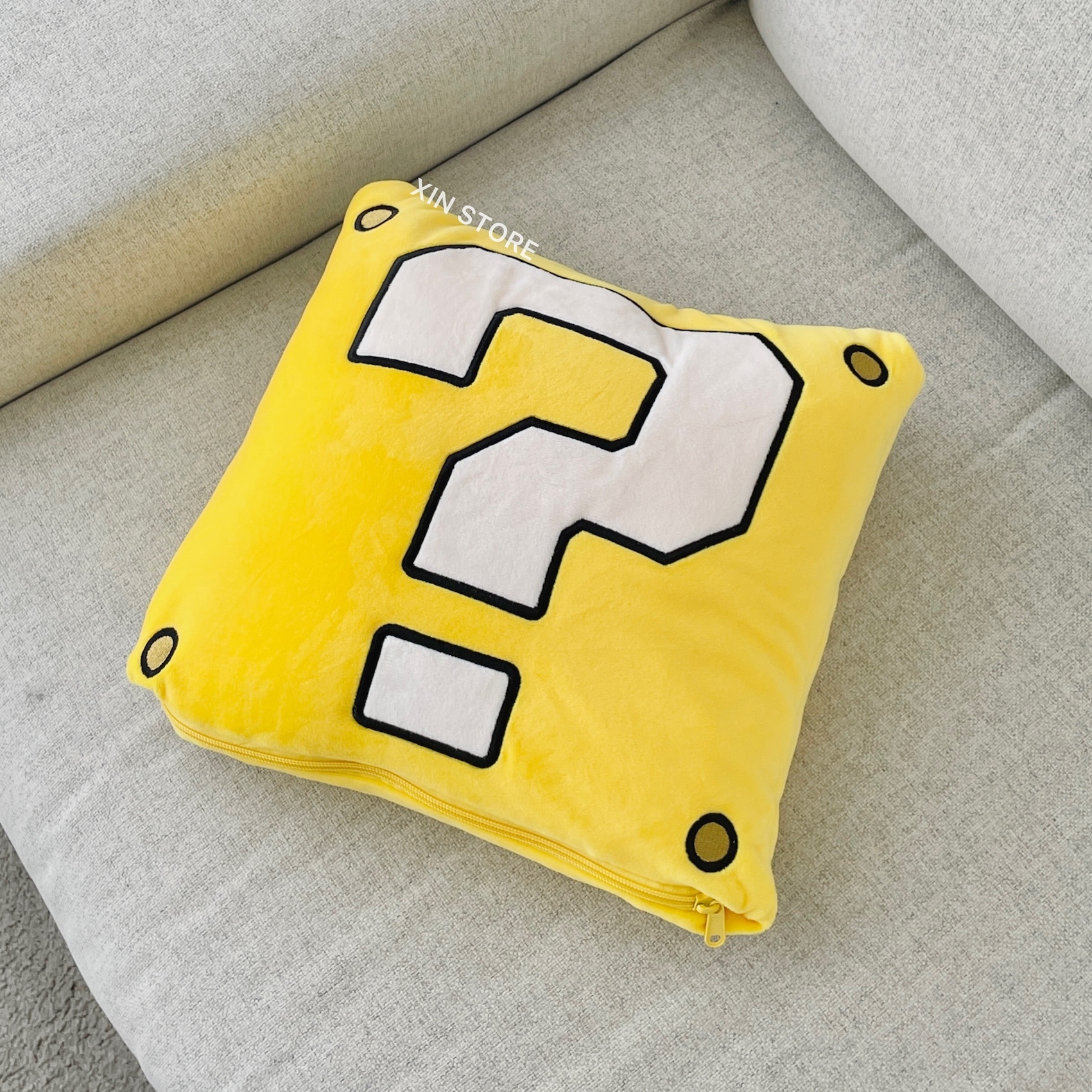 【現貨】 環球影城 Super Mario 日本限定 瑪利歐 問號 方形 星星 抱枕