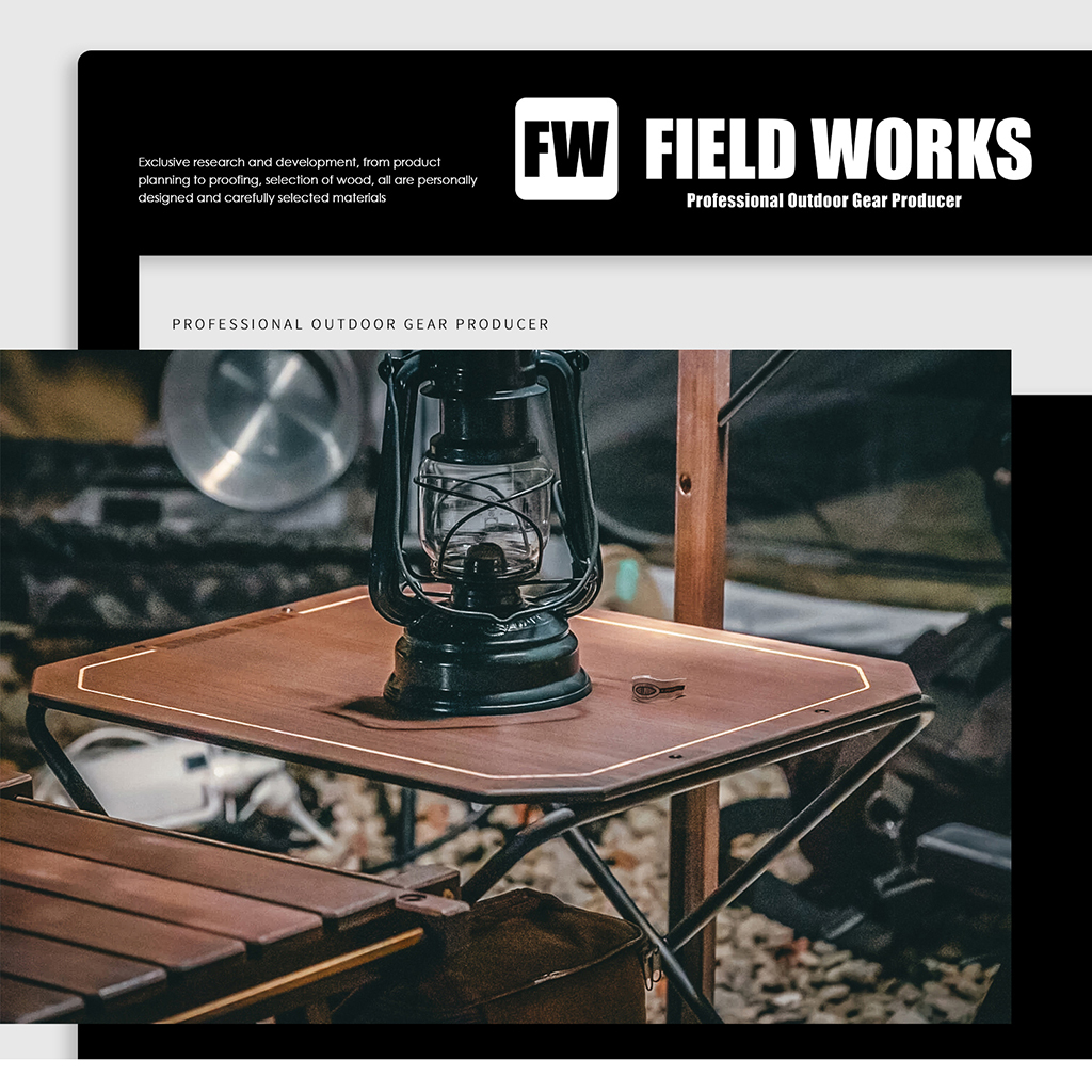【未使用】FIELD WORKS woodtable FIELD WORKS WOOD TABLE
