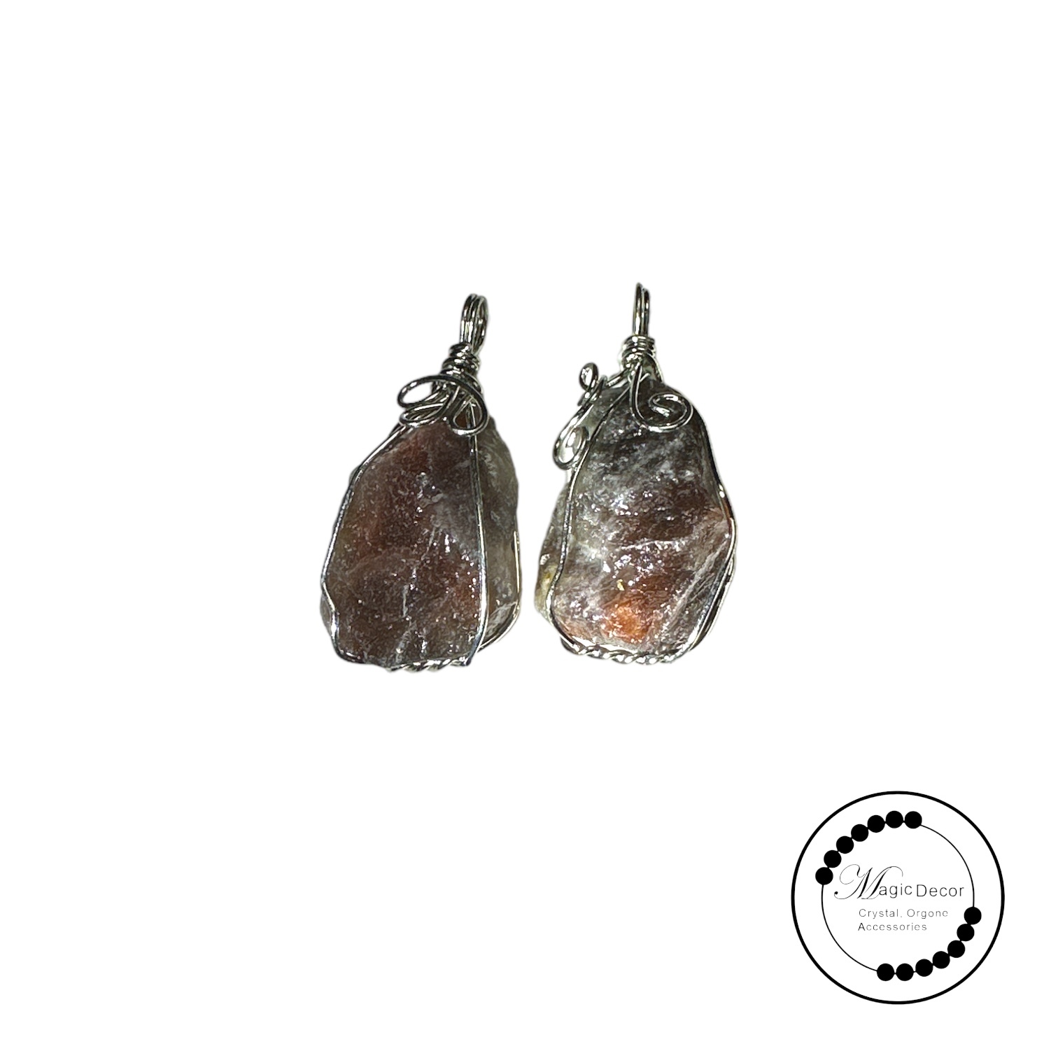 250104-c67 西藏安德森太陽石原石吊咀+鈦鋼鏈