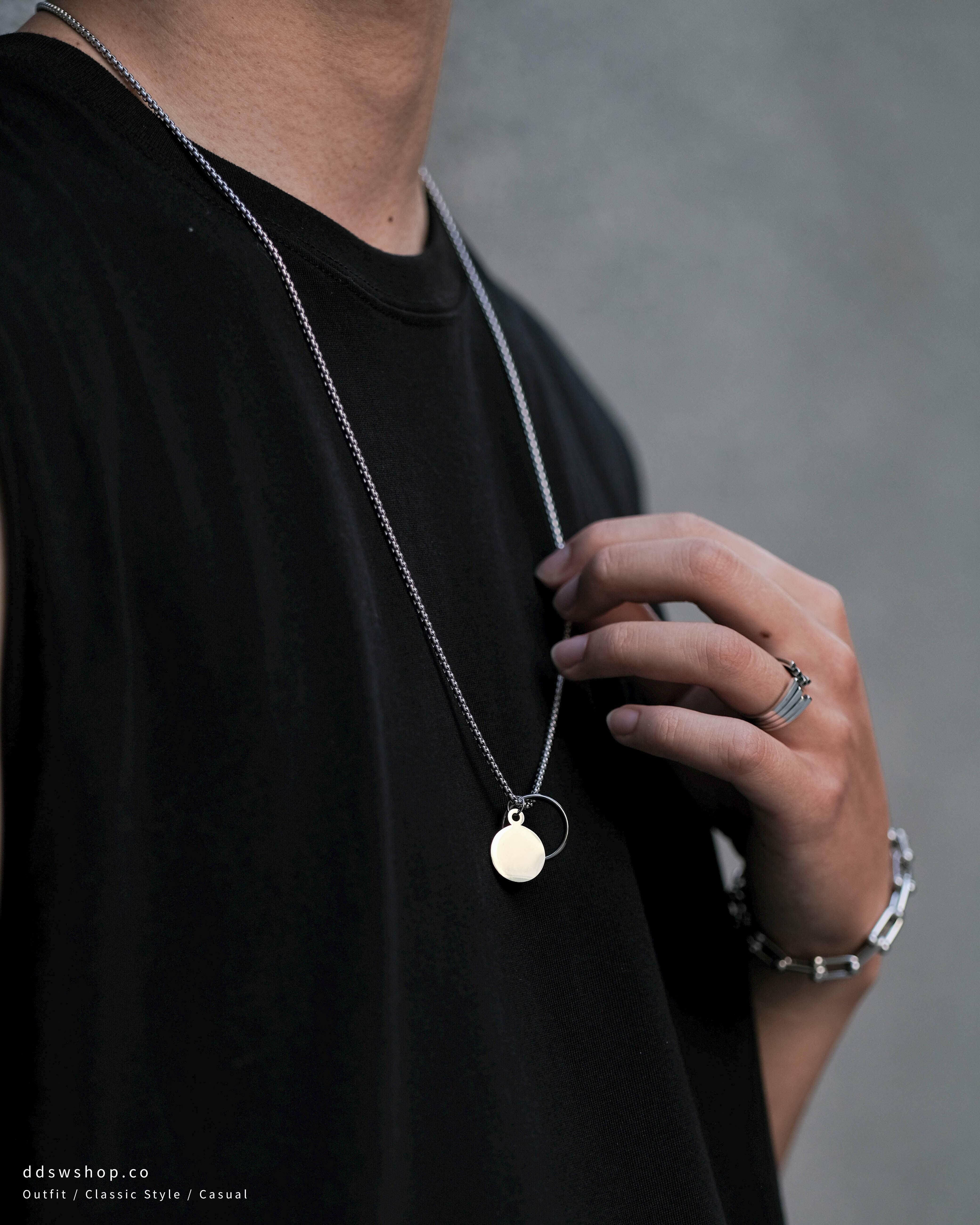 D.ecorate 虛實圓圈項鍊