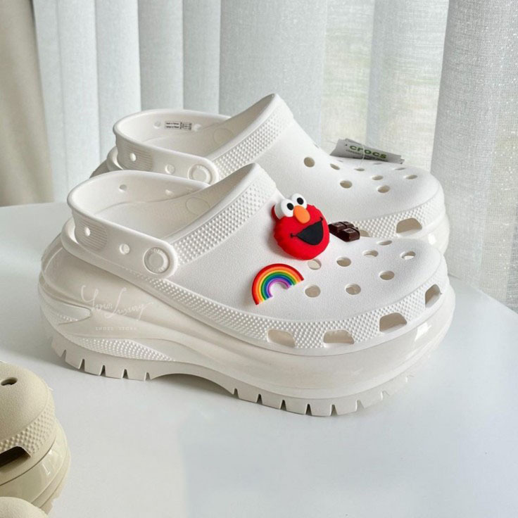 【LUXURY】韓國  Crocs 卡駱馳 Mega Crush經典光輪克駱格 增高 鋸齒底 厚底 防水 布希鞋 涼拖鞋