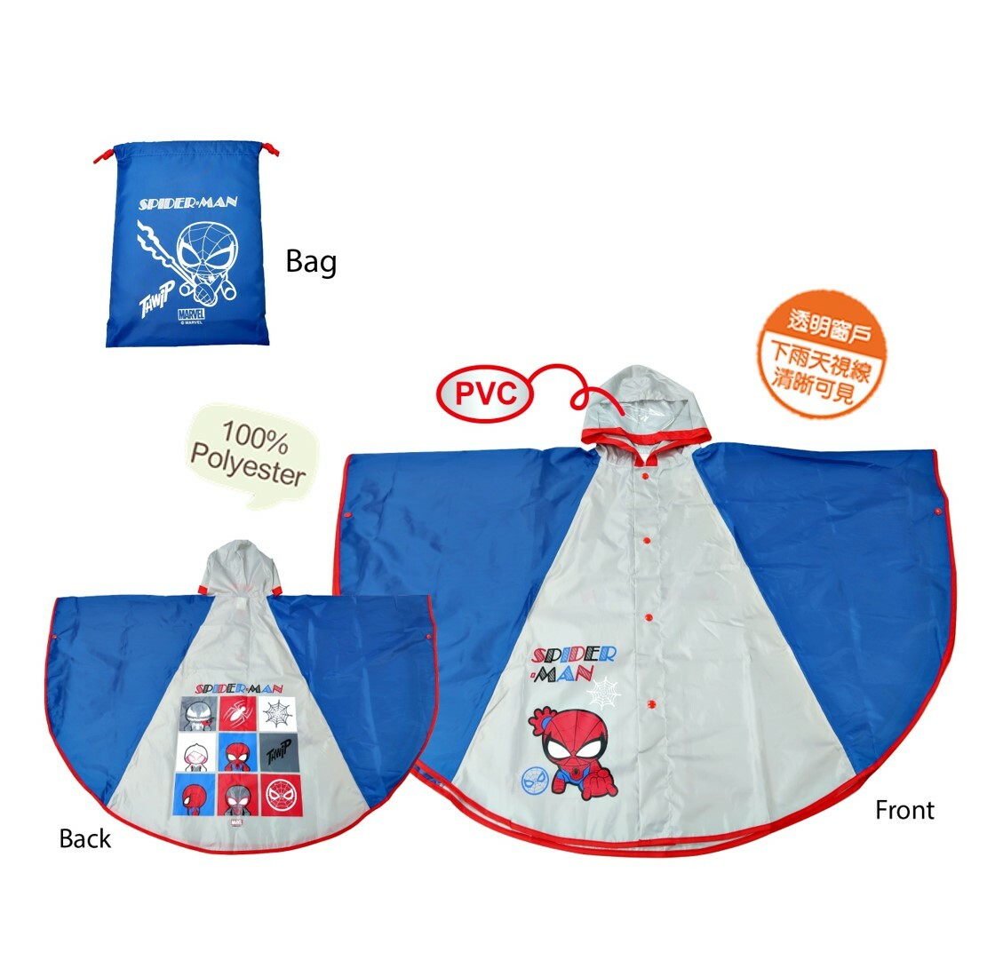 Marvel 滌綸雨衣斗篷-蜘蛛俠