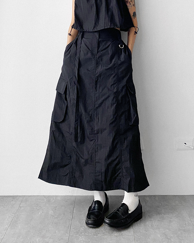 MFS-2339 大口袋工裝長裙