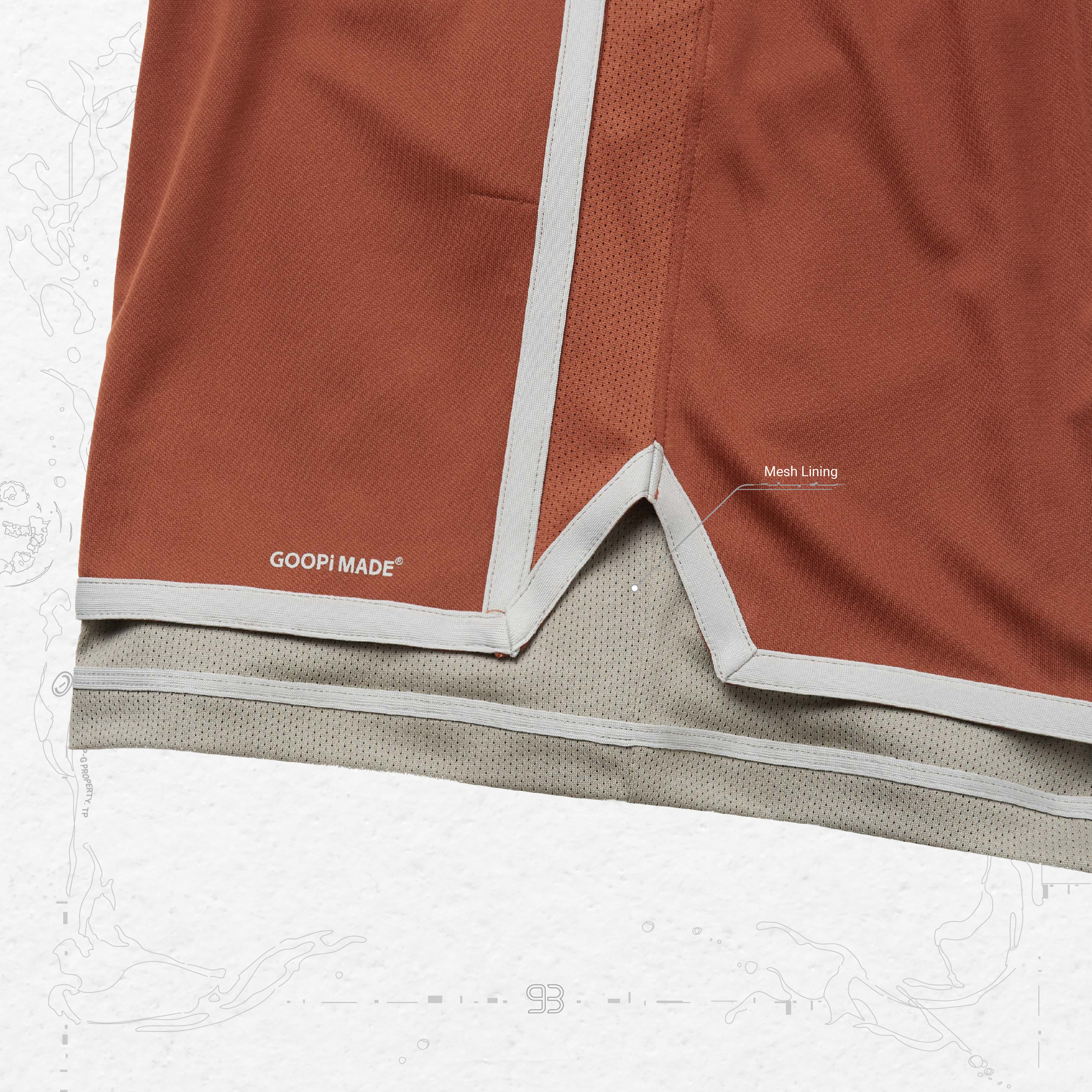 Rve-S1” Riverside Track Shorts - Pumpkin