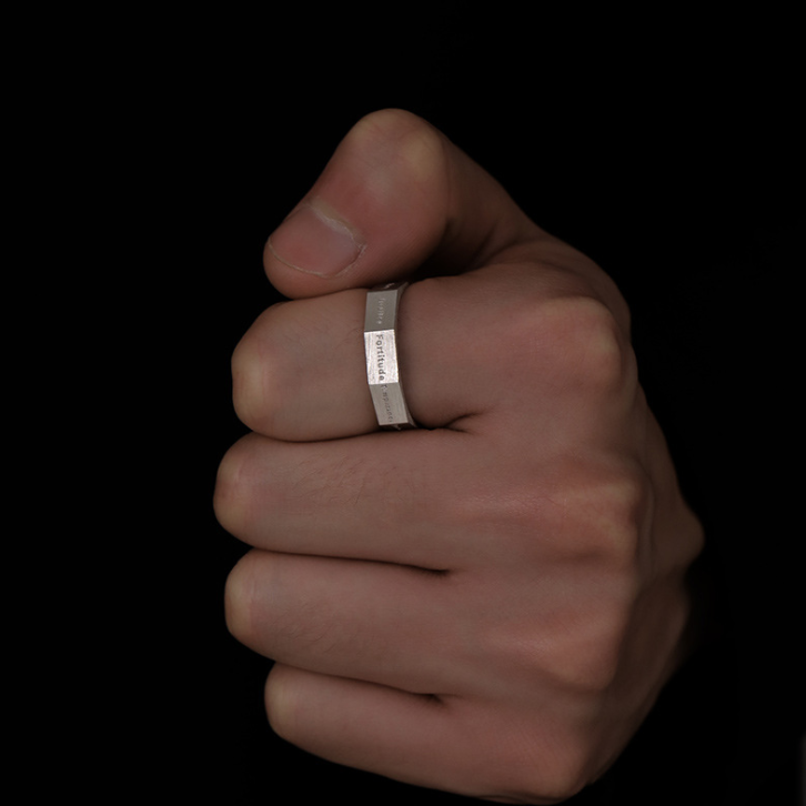 【ACCY039】七美稜形幾何開口設計戒指