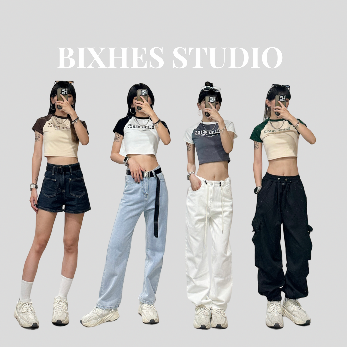 插肩彈性短版上衣(A00002)