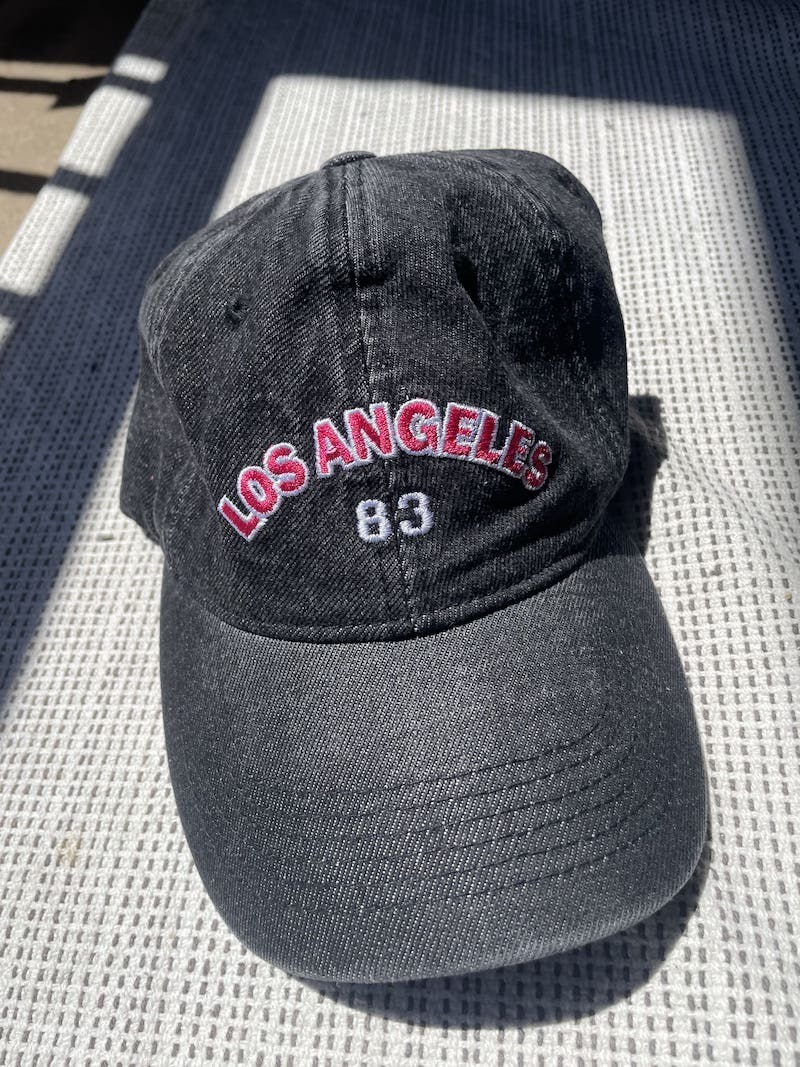 煙灰水洗LA棒球帽