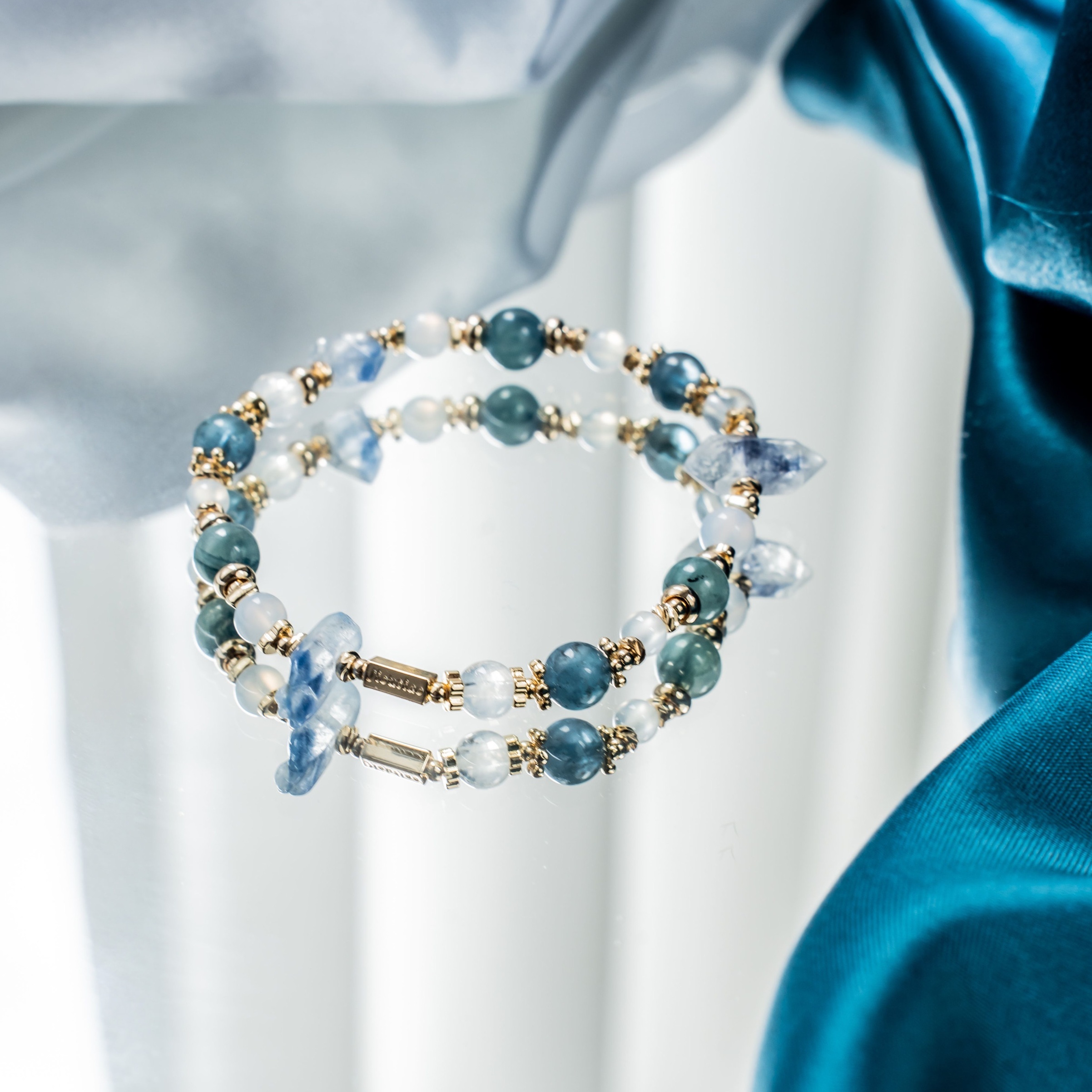 冰山：藍線石｜藍晶石｜藍玉髓｜魔鬼海藍寶｜白玉髓｜藍針