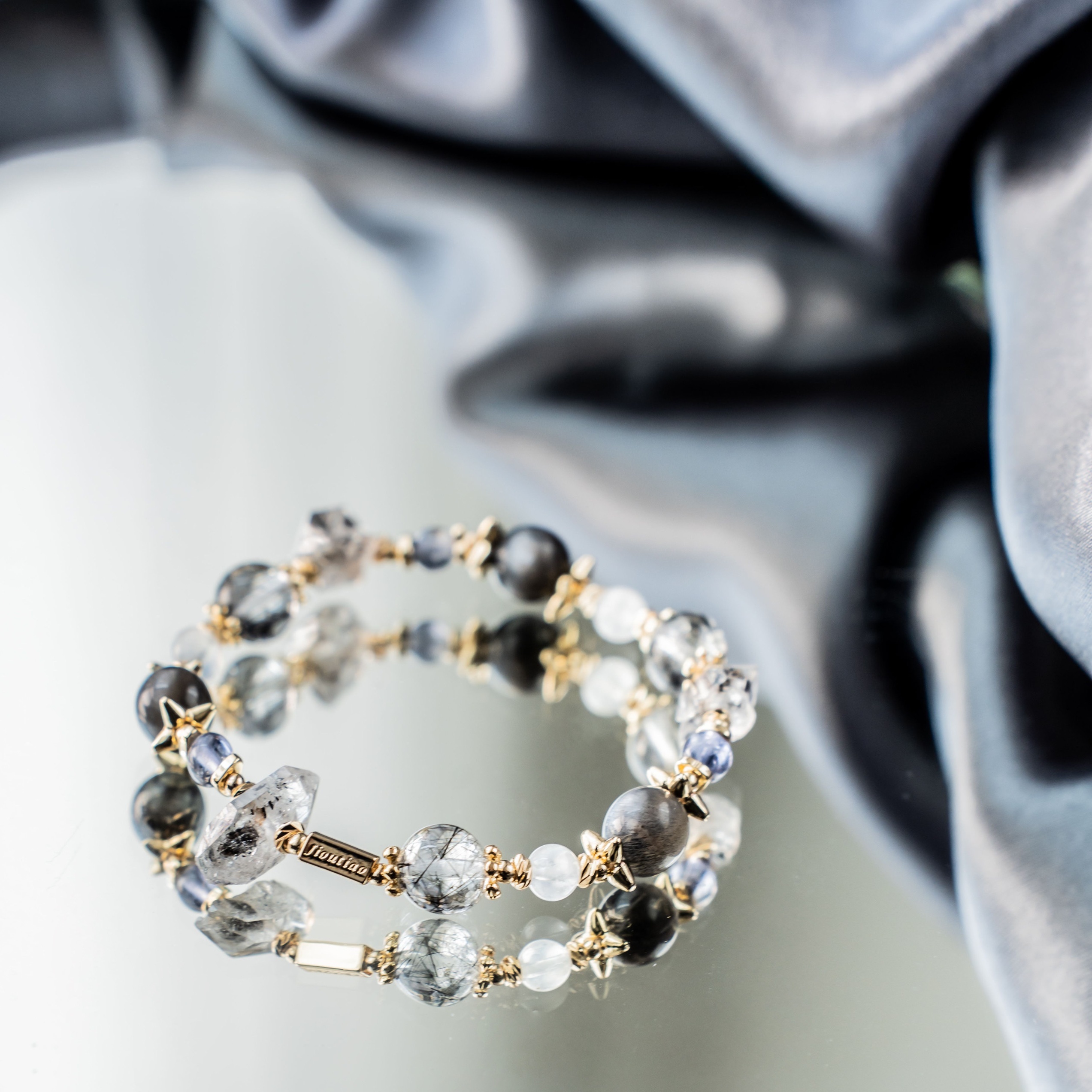 流星雨的祝福：閃靈鑽｜骨幹黑太陽 ｜ 堇青石 ｜黑髮晶 ｜ 藍月光