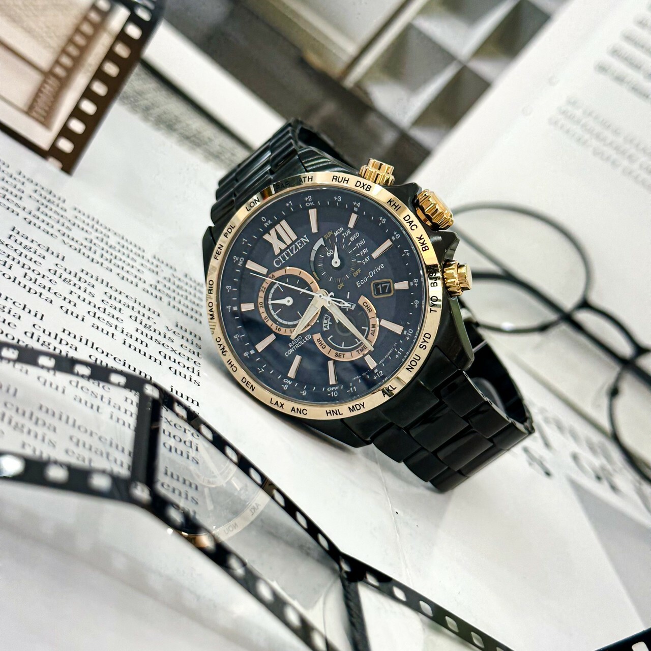 【CITIZEN 星辰】GENT'S 宇宙探索電波光動能三眼腕錶 CB5837-88L 45mm 現代鐘錶