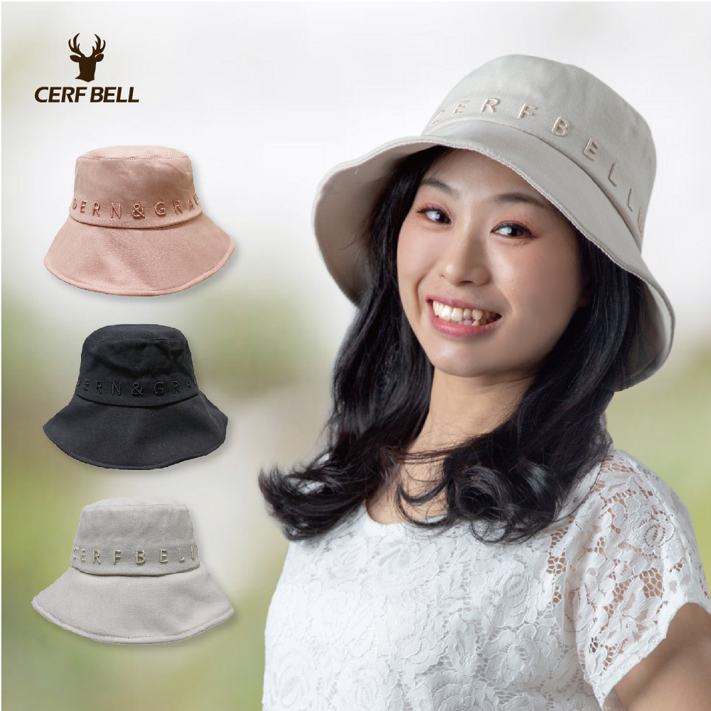 【肌涼】【Charm/優雅輕盈系列】字母刺繡漁夫帽丨7GH0089