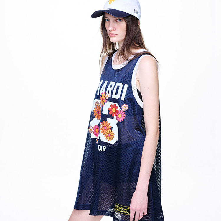 Mardi Mercredi｜23號迷你球衣連身裙 深藍/白