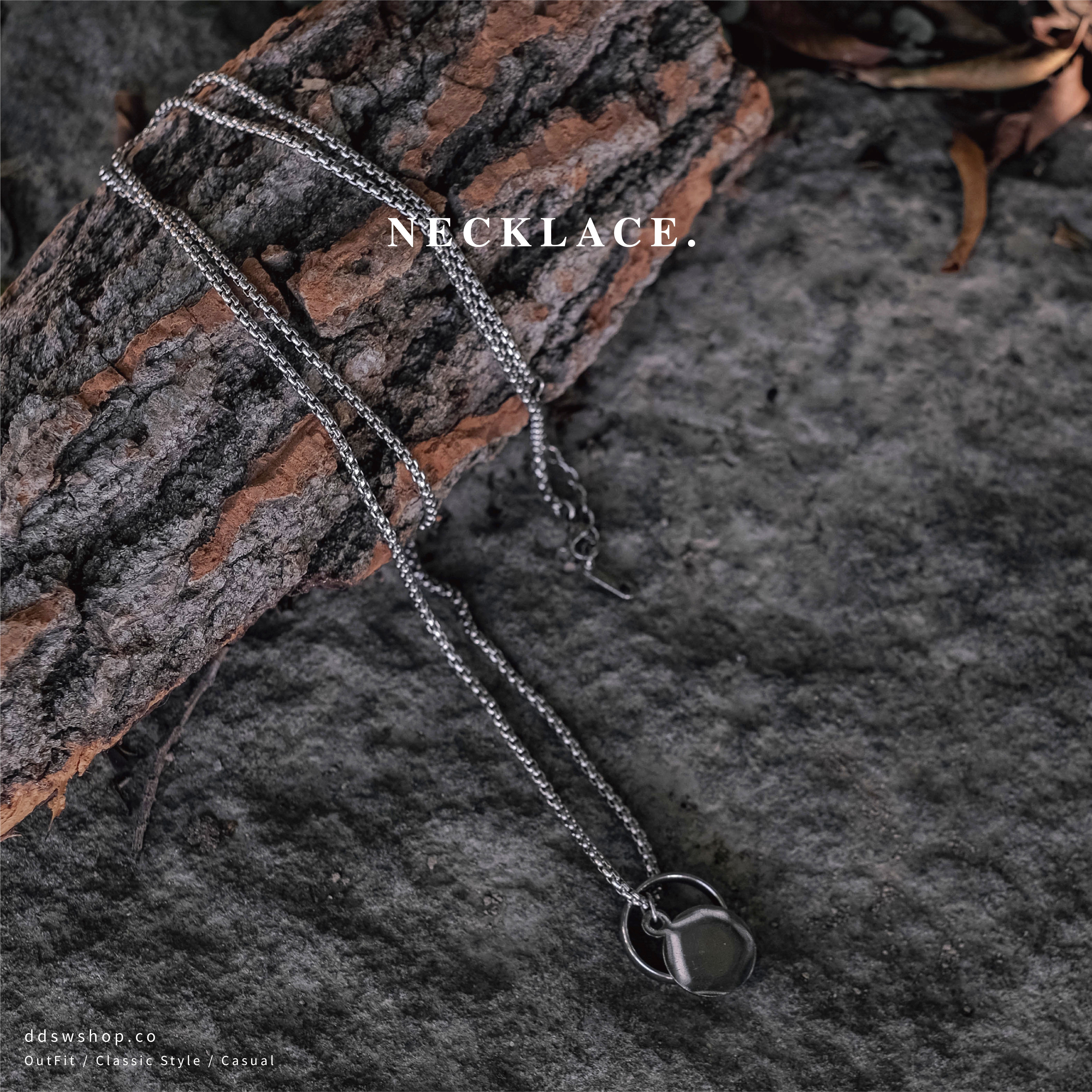 D.ecorate 虛實圓圈項鍊