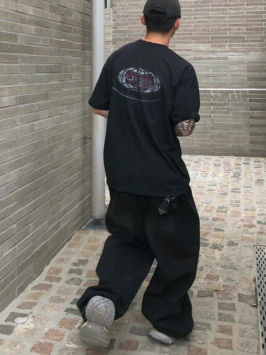 🇰🇷韓國 WUWEAR 星球 寬鬆 破壞 短袖