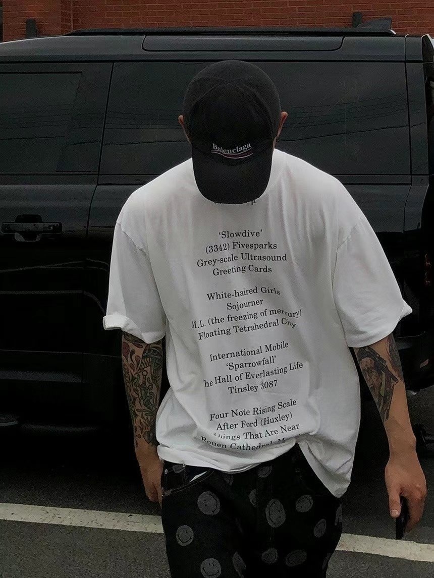 🇰🇷韓國 滿版 文字 紮染 寬鬆 短袖