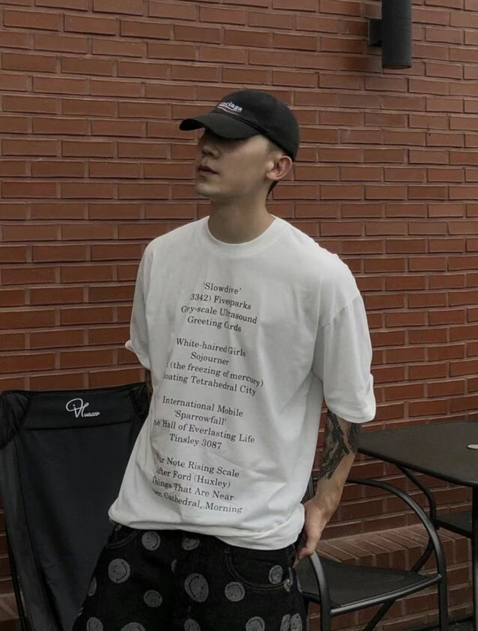 🇰🇷韓國 滿版 文字 紮染 寬鬆 短袖