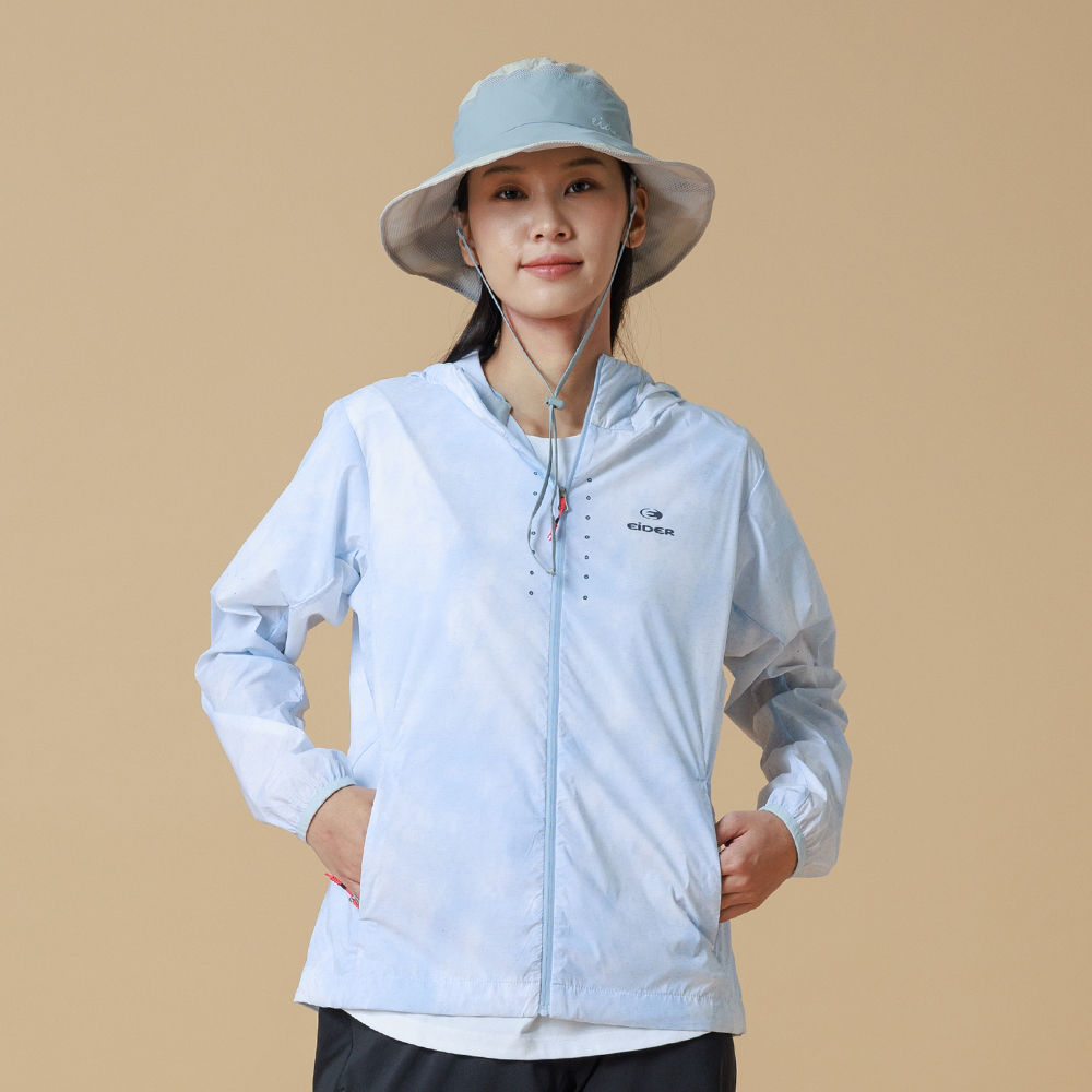 【EIDER】女輕量反光防風夾克 / 22EDWM22103-[冰藍]
