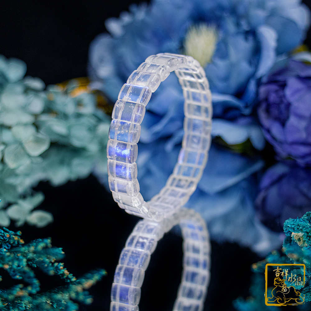 藍暈月光石手排 戀人之石 / 三尺寸可挑