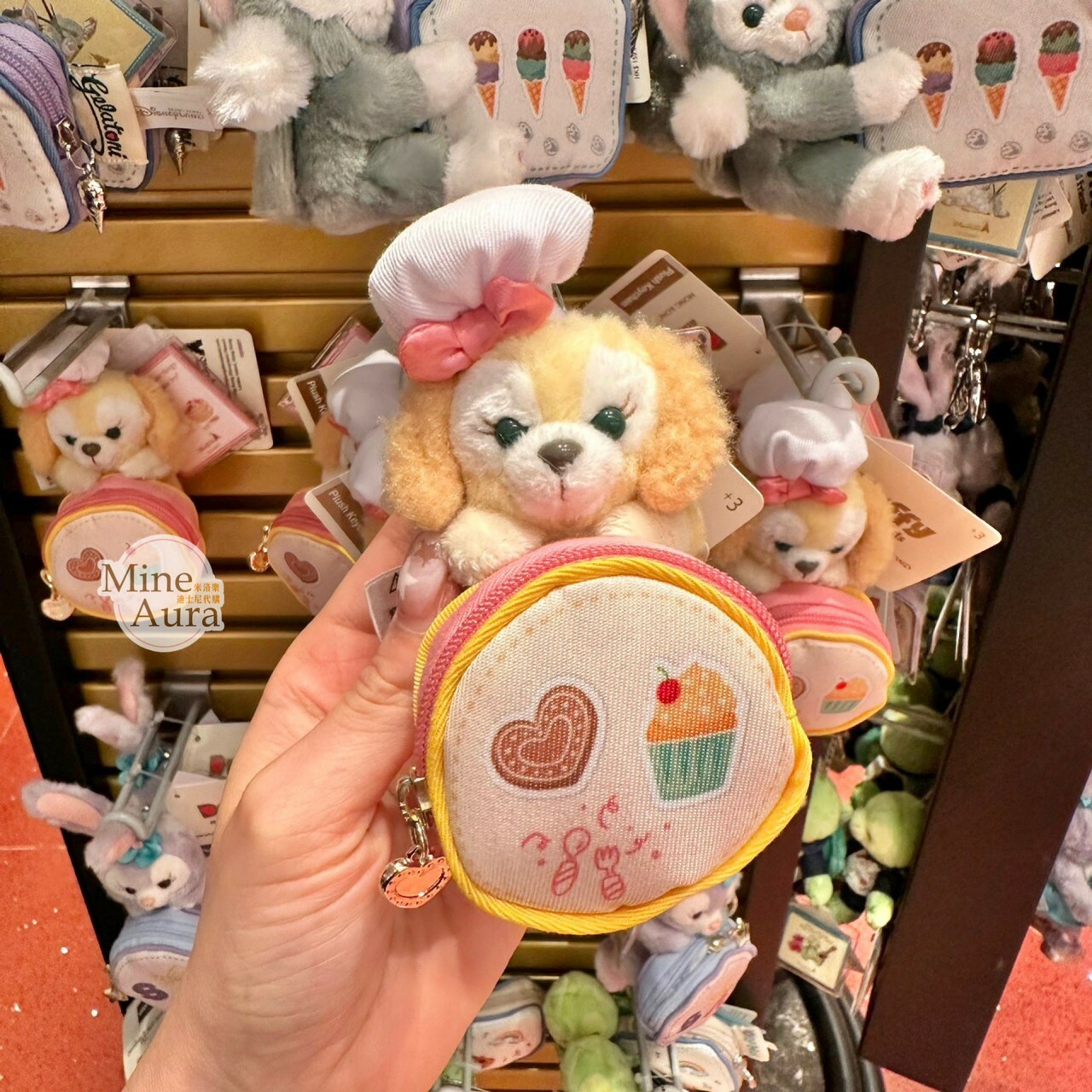 可琦安 餅乾 CookieAnn 絨毛 抱抱造型 零錢包 吊飾 鑰匙圈 -香港迪士尼樂園