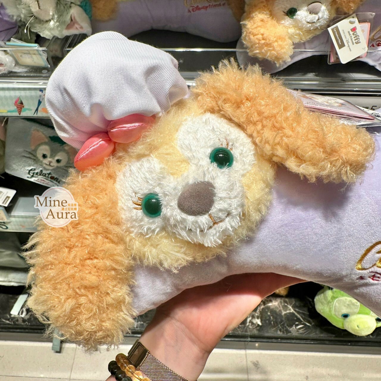 (現貨) 可琦安 餅乾 CookieAnn 絨毛大頭 骨頭造型 頸枕 汽車用品 -香港迪士尼樂園