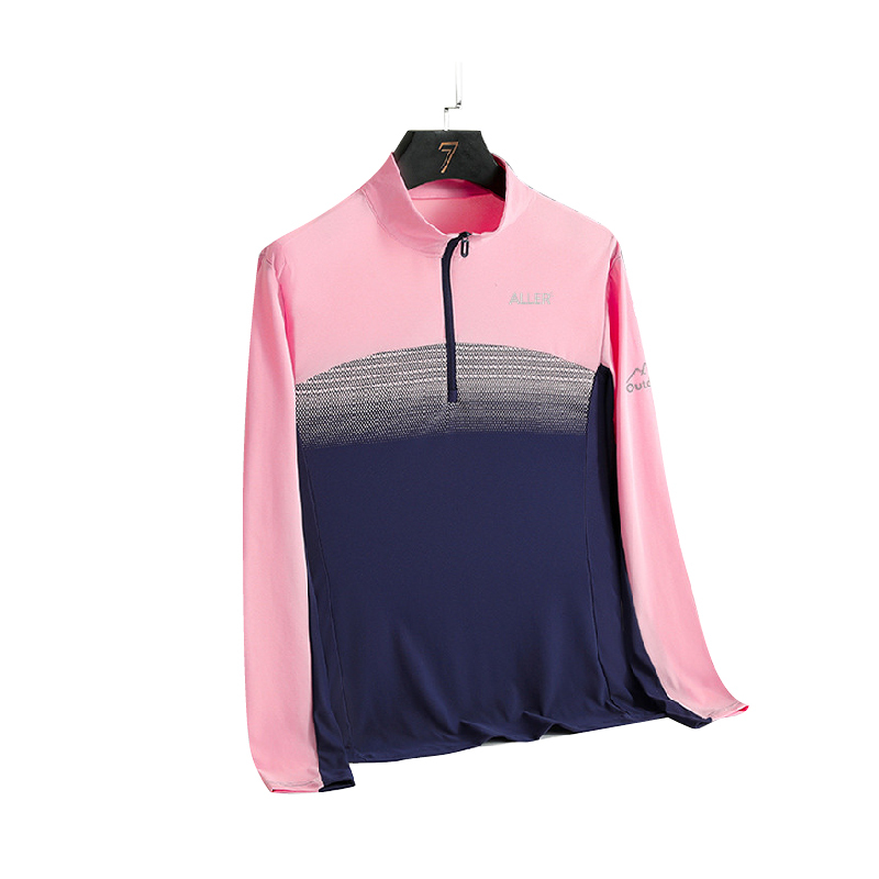 ALLER 立領拉鍊排汗上衣 透氣/防曬/柔軟/親膚/彈性/速乾 11AL9001