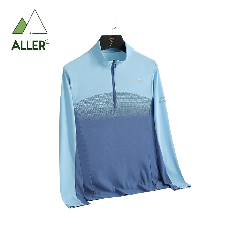 ALLER 立領拉鍊排汗上衣 透氣/防曬/柔軟/親膚/彈性/速乾 11AL9001