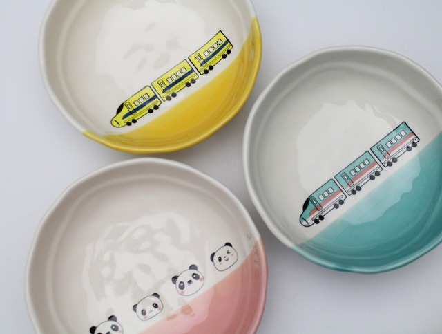 日本新幹線萬古燒陶瓷飯碗